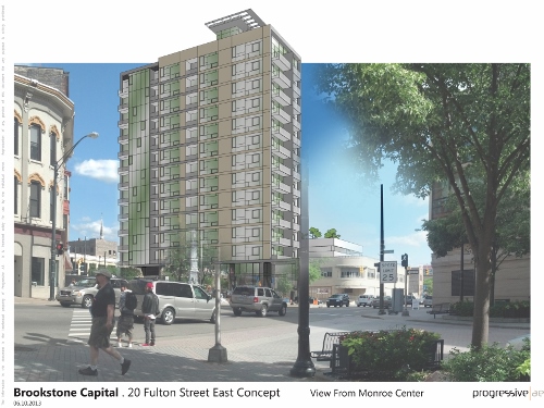 40M high rise apartments retail to replace surface parking lot